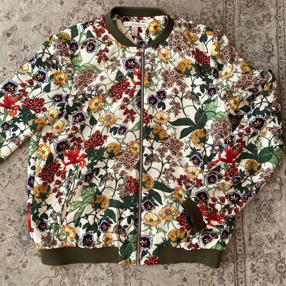 Floral Zara bomber jacket